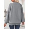 imageDokotoo Womens Casual Long Sleeve Sweaters Loose Crewneck Cable Knit Pullover Sweater Jumper TopsGrey