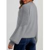 imageDokotoo Womens Casual Long Sleeve Sweaters Loose Crewneck Cable Knit Pullover Sweater Jumper TopsGrey