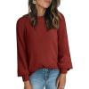 imageDokotoo Womens Casual Long Sleeve Sweaters Loose Crewneck Cable Knit Pullover Sweater Jumper TopsRed