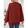 imageDokotoo Womens Casual Long Sleeve Sweaters Loose Crewneck Cable Knit Pullover Sweater Jumper TopsRed