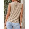 imageDokotoo Womens Tank Top Sleeveless Shirts for Women Flowy V Neck Business Casual Outfits 2025 Loose Fit Summer TopsBeige
