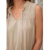imageDokotoo Womens Tank Top Sleeveless Shirts for Women Flowy V Neck Business Casual Outfits 2025 Loose Fit Summer TopsBeige