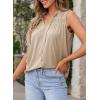 imageDokotoo Womens Tank Top Sleeveless Shirts for Women Flowy V Neck Business Casual Outfits 2025 Loose Fit Summer TopsBeige