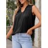 imageDokotoo Womens Tank Top Sleeveless Shirts for Women Flowy V Neck Business Casual Outfits 2025 Loose Fit Summer TopsBlack