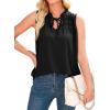 imageDokotoo Womens Tank Top Sleeveless Shirts for Women Flowy V Neck Business Casual Outfits 2025 Loose Fit Summer TopsBlack