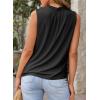 imageDokotoo Womens Tank Top Sleeveless Shirts for Women Flowy V Neck Business Casual Outfits 2025 Loose Fit Summer TopsBlack