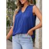 imageDokotoo Womens Tank Top Sleeveless Shirts for Women Flowy V Neck Business Casual Outfits 2025 Loose Fit Summer TopsBlue
