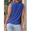 imageDokotoo Womens Tank Top Sleeveless Shirts for Women Flowy V Neck Business Casual Outfits 2025 Loose Fit Summer TopsBlue