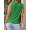 imageDokotoo Womens Tank Top Sleeveless Shirts for Women Flowy V Neck Business Casual Outfits 2025 Loose Fit Summer TopsGreen