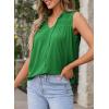 imageDokotoo Womens Tank Top Sleeveless Shirts for Women Flowy V Neck Business Casual Outfits 2025 Loose Fit Summer TopsGreen