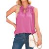 imageDokotoo Womens Tank Top Sleeveless Shirts for Women Flowy V Neck Business Casual Outfits 2025 Loose Fit Summer TopsPink