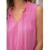 imageDokotoo Womens Tank Top Sleeveless Shirts for Women Flowy V Neck Business Casual Outfits 2025 Loose Fit Summer TopsPink