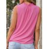 imageDokotoo Womens Tank Top Sleeveless Shirts for Women Flowy V Neck Business Casual Outfits 2025 Loose Fit Summer TopsPink