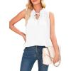 imageDokotoo Womens Tank Top Sleeveless Shirts for Women Flowy V Neck Business Casual Outfits 2025 Loose Fit Summer TopsWhite
