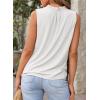 imageDokotoo Womens Tank Top Sleeveless Shirts for Women Flowy V Neck Business Casual Outfits 2025 Loose Fit Summer TopsWhite