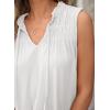 imageDokotoo Womens Tank Top Sleeveless Shirts for Women Flowy V Neck Business Casual Outfits 2025 Loose Fit Summer TopsWhite