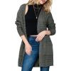 imageDokotoo Womens 2025 Fashion Casual Open Front Long Sleeve Chunky Cable Knit Cardigans Sweaters Outerwear Coats with PocketsMist Green