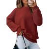 imageDokotoo Womens Casual Long Sleeve Sweaters Loose Crewneck Cable Knit Pullover Sweater Jumper TopsRed
