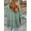 imageDokotoo Waffle Knit Hoodies for Womens Zip Up Jackets 2025 Drawstring Fall Casual JacketsLaurel Green