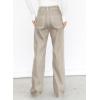 imageDokotoo Womens Casual Mid Waist Cargo Jeans Stretch Wide Leg Denim Pants with PocketsApricot