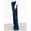 imageDokotoo Womens Casual Mid Waist Cargo Jeans Stretch Wide Leg Denim Pants with PocketsBlue