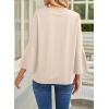 imageDokotoo Womens Dressy Casual Blouses 34 Sleeve Fall Tops 2025 Ruffle V Neck Business ShirtsApricot