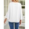 imageDokotoo Womens Dressy Casual Blouses 34 Sleeve Fall Tops 2025 Ruffle V Neck Business ShirtsWhite