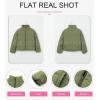 imageDokotoo Womens Winter Quilted Jackets Long Sleeve Full Zip Puffer Jacket Coats with PocketsGreen