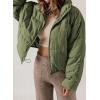 imageDokotoo Womens Winter Quilted Jackets Long Sleeve Full Zip Puffer Jacket Coats with PocketsGreen