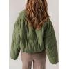 imageDokotoo Womens Winter Quilted Jackets Long Sleeve Full Zip Puffer Jacket Coats with PocketsGreen