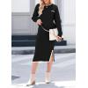 imageDokotoo 2 Piece Skirts Sets For Women Fall Fashion 2025 Sweater Dress Knit Lounge Travel Outfits Winter ClothingBlack