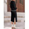 imageDokotoo 2 Piece Skirts Sets For Women Fall Fashion 2025 Sweater Dress Knit Lounge Travel Outfits Winter ClothingBlack