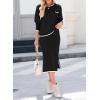 imageDokotoo 2 Piece Skirts Sets For Women Fall Fashion 2025 Sweater Dress Knit Lounge Travel Outfits Winter ClothingBlack