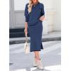 imageDokotoo 2 Piece Skirts Sets For Women Fall Fashion 2025 Sweater Dress Knit Lounge Travel Outfits Winter ClothingBlue
