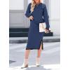 imageDokotoo 2 Piece Skirts Sets For Women Fall Fashion 2025 Sweater Dress Knit Lounge Travel Outfits Winter ClothingBlue