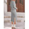 imageDokotoo 2 Piece Skirts Sets For Women Fall Fashion 2025 Sweater Dress Knit Lounge Travel Outfits Winter ClothingGrey
