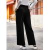 imageDokotoo Casual Pants for Women Loose Elastic High Waisted Drawstring Wide Leg Pants with PocketsBlack