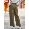 imageDokotoo Casual Pants for Women Loose Elastic High Waisted Drawstring Wide Leg Pants with PocketsJungle Green