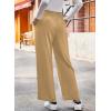 imageDokotoo Casual Pants for Women Loose Elastic High Waisted Drawstring Wide Leg Pants with PocketsKhaki