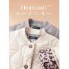 imageDokotoo Casual Quilted Jackets for Women Button Down Leopard Puffer Jacket Womens Winter Coats with PocketsApricot