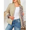 imageDokotoo Casual Quilted Jackets for Women Button Down Leopard Puffer Jacket Womens Winter Coats with PocketsApricot
