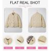 imageDokotoo Casual Quilted Jackets for Women Button Down Leopard Puffer Jacket Womens Winter Coats with PocketsApricot