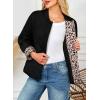 imageDokotoo Casual Quilted Jackets for Women Button Down Leopard Puffer Jacket Womens Winter Coats with PocketsBlack