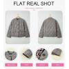 imageDokotoo Casual Quilted Jackets for Women Button Down Leopard Puffer Jacket Womens Winter Coats with PocketsGray