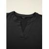 imageDokotoo Fall Dresses for Women 2025 Casual V Neck Puff Long Sleeve Elegant Flowy Swing Mini DressBlack