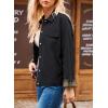 imageDokotoo Fall Jackets for Women 2025 Oversized Fashion Snap Button Color Blocked Sleeves Fall Casual CoatsBlack