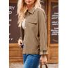imageDokotoo Fall Jackets for Women 2025 Oversized Fashion Snap Button Color Blocked Sleeves Fall Casual CoatsCamel