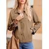 imageDokotoo Fall Jackets for Women 2025 Oversized Fashion Snap Button Color Blocked Sleeves Fall Casual CoatsCamel