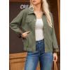 imageDokotoo Fall Jackets for Women 2025 Oversized Fashion Snap Button Color Blocked Sleeves Fall Casual CoatsVineyard Green
