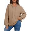imageDokotoo Hoodies for Women Soft Long Sleeve Casual Hoodie Oversized Sweatshirt Lightweight Knit Pullover Hooded TopsChocolate Brown